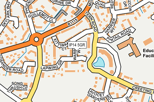 IP14 5GR map - OS OpenMap – Local (Ordnance Survey)