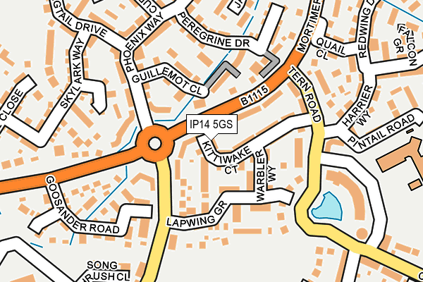 IP14 5GS map - OS OpenMap – Local (Ordnance Survey)