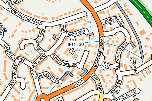 IP14 5GU map - OS OpenMap – Local (Ordnance Survey)