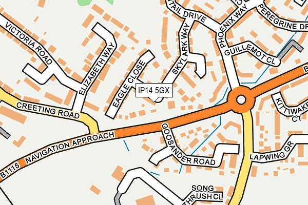IP14 5GX map - OS OpenMap – Local (Ordnance Survey)