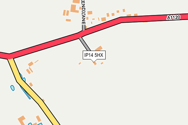 IP14 5HX map - OS OpenMap – Local (Ordnance Survey)