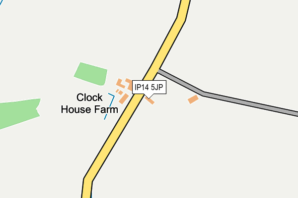 IP14 5JP map - OS OpenMap – Local (Ordnance Survey)