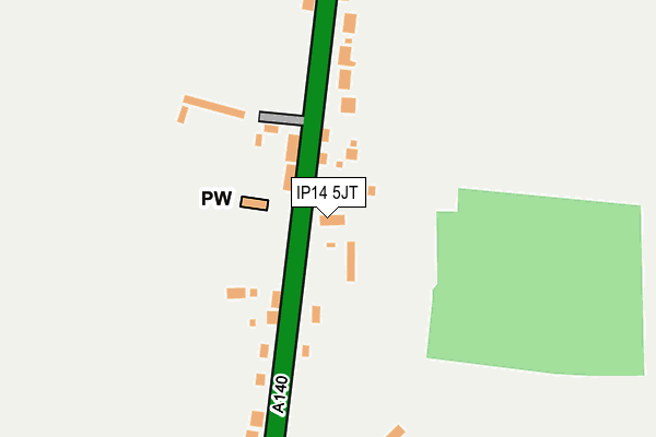 IP14 5JT map - OS OpenMap – Local (Ordnance Survey)