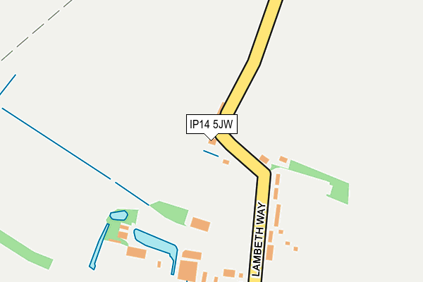 IP14 5JW map - OS OpenMap – Local (Ordnance Survey)