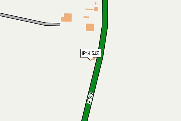 IP14 5JZ map - OS OpenMap – Local (Ordnance Survey)