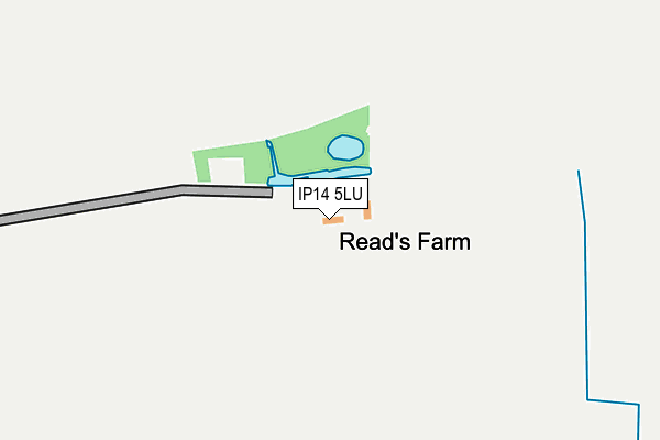 IP14 5LU map - OS OpenMap – Local (Ordnance Survey)