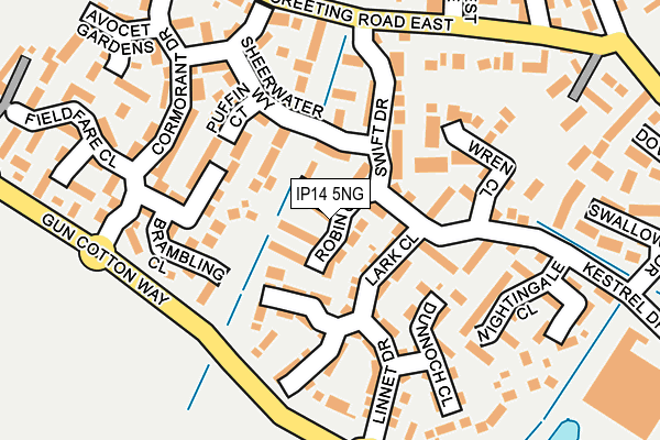 IP14 5NG map - OS OpenMap – Local (Ordnance Survey)