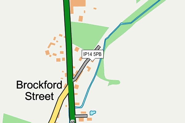 IP14 5PB map - OS OpenMap – Local (Ordnance Survey)