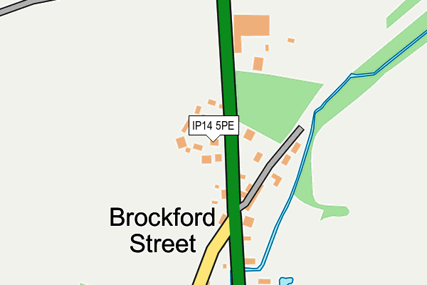 IP14 5PE map - OS OpenMap – Local (Ordnance Survey)