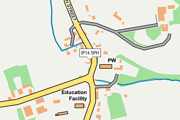 IP14 5PH map - OS OpenMap – Local (Ordnance Survey)