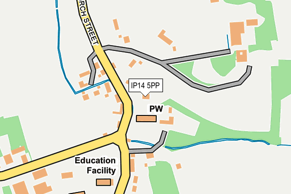 IP14 5PP map - OS OpenMap – Local (Ordnance Survey)