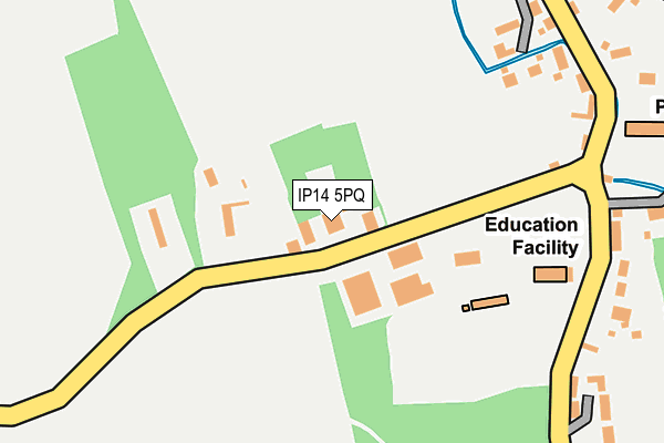 IP14 5PQ map - OS OpenMap – Local (Ordnance Survey)