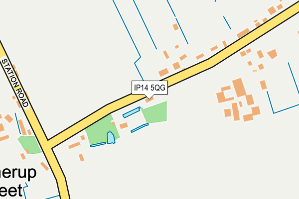 IP14 5QG map - OS OpenMap – Local (Ordnance Survey)