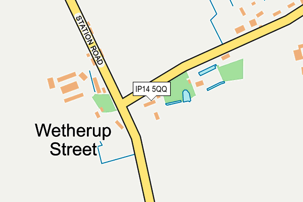 IP14 5QQ map - OS OpenMap – Local (Ordnance Survey)