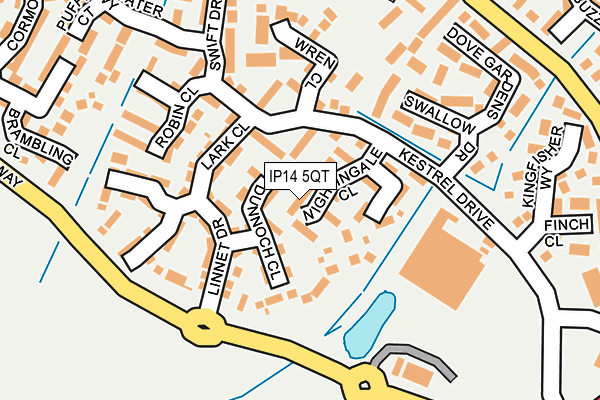IP14 5QT map - OS OpenMap – Local (Ordnance Survey)