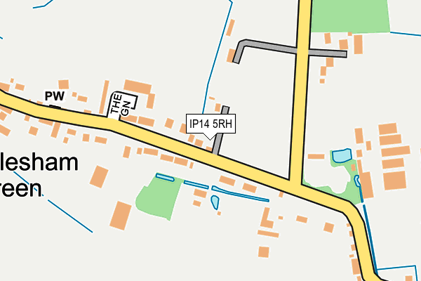 IP14 5RH map - OS OpenMap – Local (Ordnance Survey)
