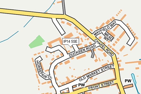 IP14 5SE map - OS OpenMap – Local (Ordnance Survey)