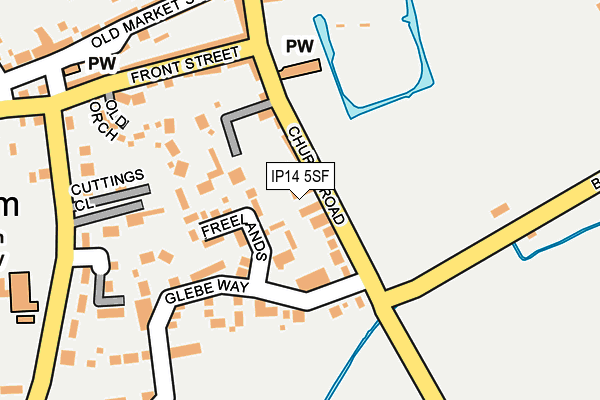 IP14 5SF map - OS OpenMap – Local (Ordnance Survey)