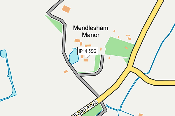 IP14 5SG map - OS OpenMap – Local (Ordnance Survey)