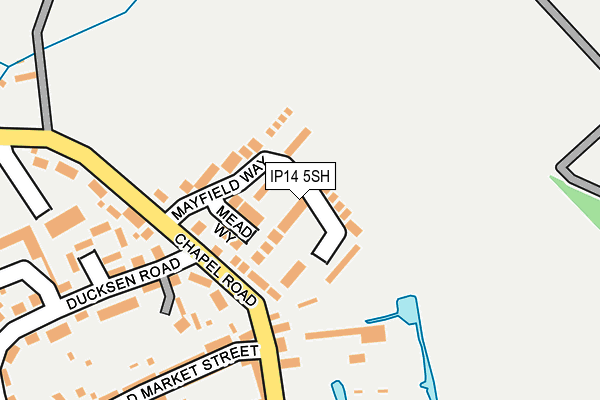 IP14 5SH map - OS OpenMap – Local (Ordnance Survey)
