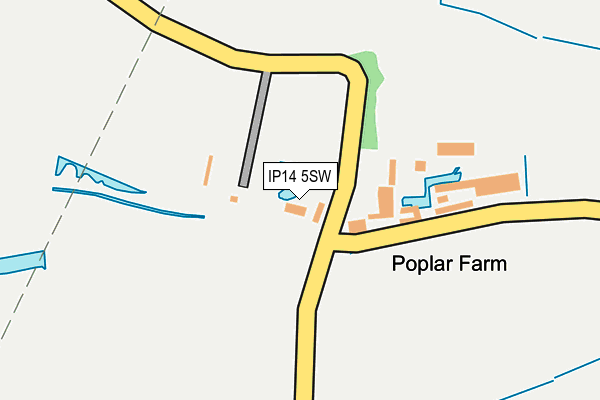 IP14 5SW map - OS OpenMap – Local (Ordnance Survey)