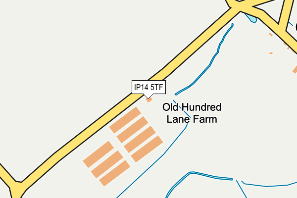 IP14 5TF map - OS OpenMap – Local (Ordnance Survey)