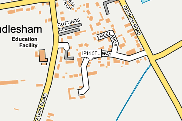 IP14 5TL map - OS OpenMap – Local (Ordnance Survey)