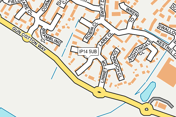 IP14 5UB map - OS OpenMap – Local (Ordnance Survey)
