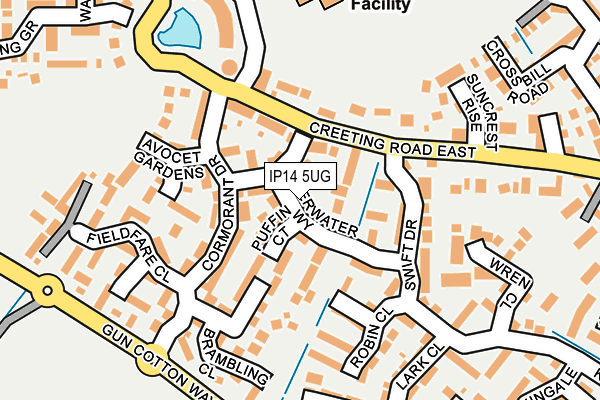 IP14 5UG map - OS OpenMap – Local (Ordnance Survey)