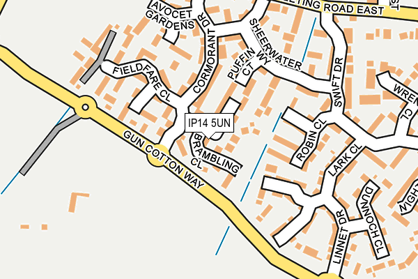 IP14 5UN map - OS OpenMap – Local (Ordnance Survey)