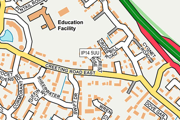 IP14 5UU map - OS OpenMap – Local (Ordnance Survey)