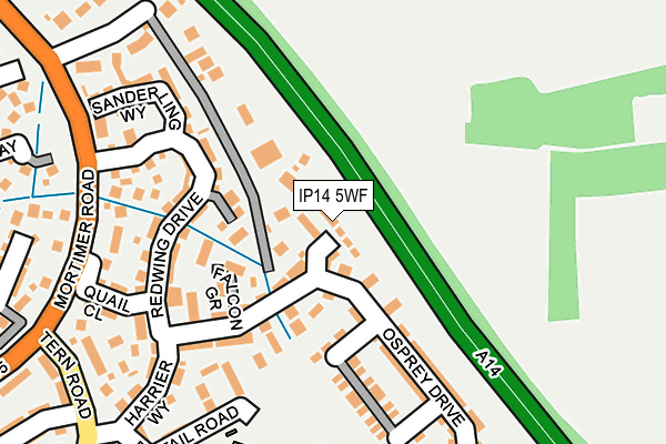 IP14 5WF map - OS OpenMap – Local (Ordnance Survey)