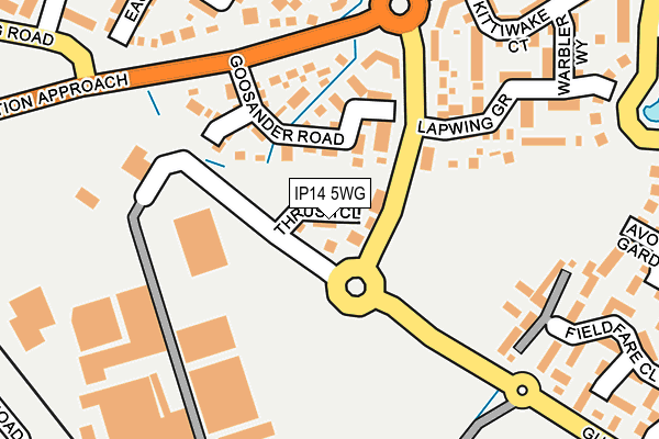 IP14 5WG map - OS OpenMap – Local (Ordnance Survey)