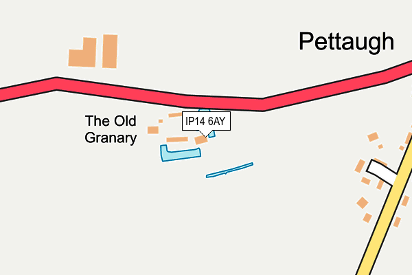 IP14 6AY map - OS OpenMap – Local (Ordnance Survey)