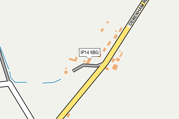 IP14 6BG map - OS OpenMap – Local (Ordnance Survey)