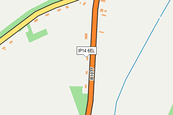 IP14 6EL map - OS OpenMap – Local (Ordnance Survey)