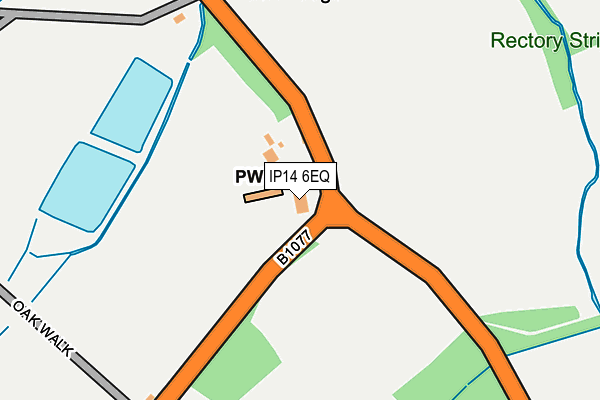 IP14 6EQ map - OS OpenMap – Local (Ordnance Survey)