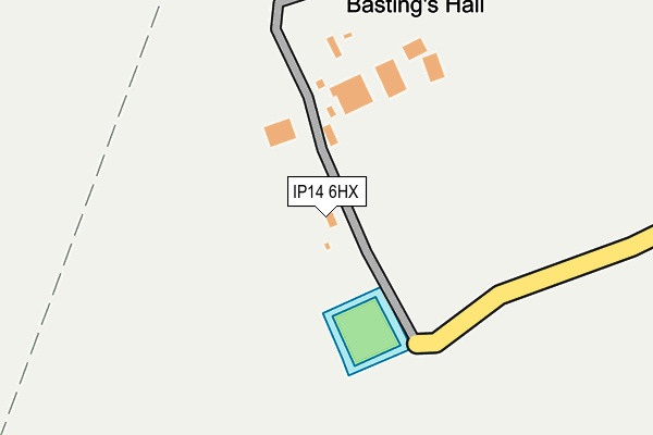 IP14 6HX map - OS OpenMap – Local (Ordnance Survey)