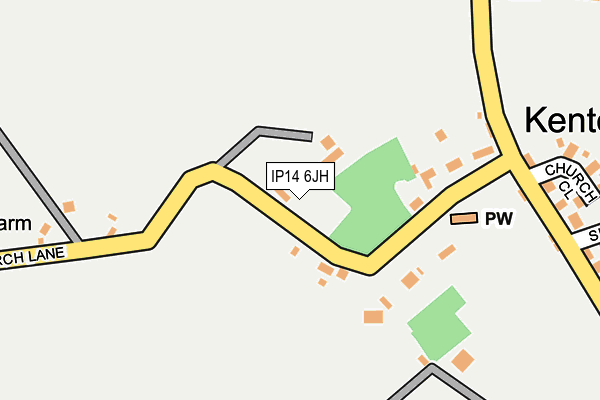 IP14 6JH map - OS OpenMap – Local (Ordnance Survey)