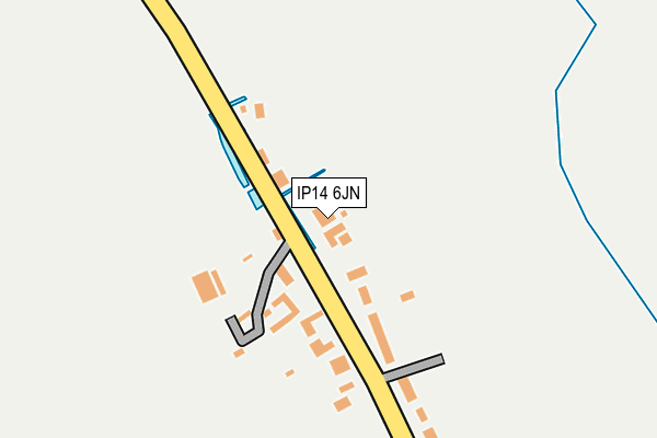 IP14 6JN map - OS OpenMap – Local (Ordnance Survey)