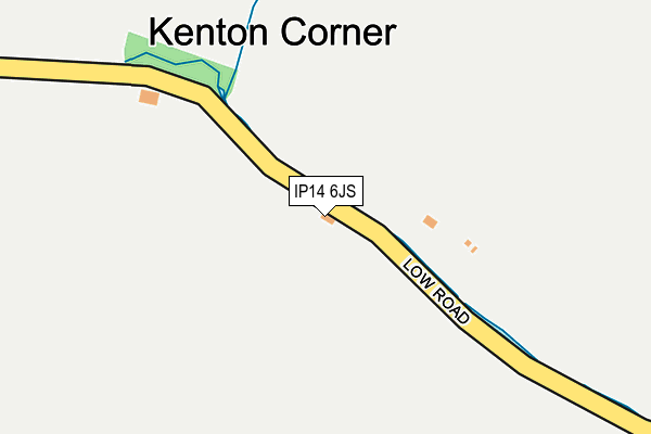 IP14 6JS map - OS OpenMap – Local (Ordnance Survey)