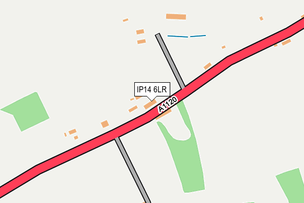 IP14 6LR map - OS OpenMap – Local (Ordnance Survey)