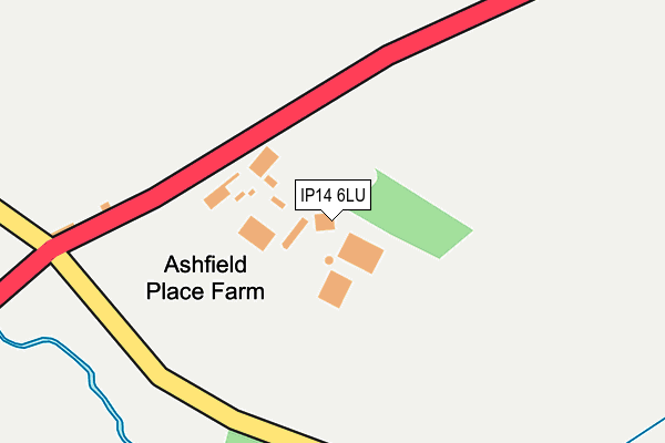 IP14 6LU map - OS OpenMap – Local (Ordnance Survey)