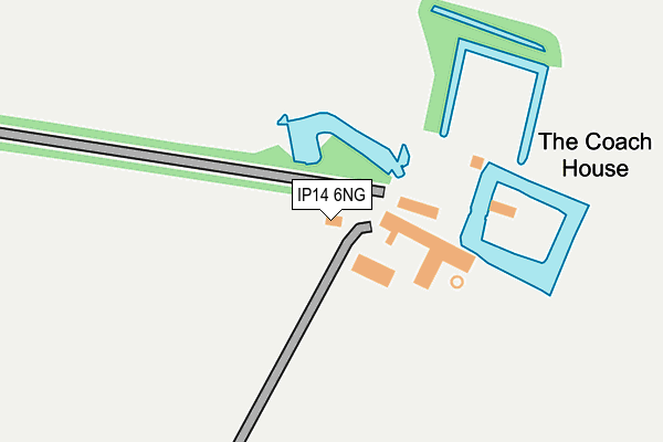 IP14 6NG map - OS OpenMap – Local (Ordnance Survey)