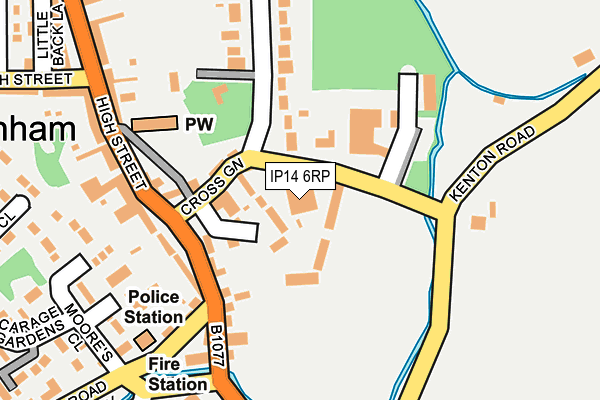 IP14 6RP map - OS OpenMap – Local (Ordnance Survey)
