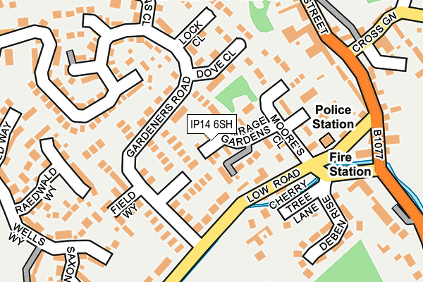 IP14 6SH map - OS OpenMap – Local (Ordnance Survey)