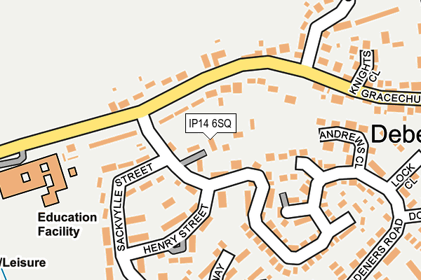 IP14 6SQ map - OS OpenMap – Local (Ordnance Survey)