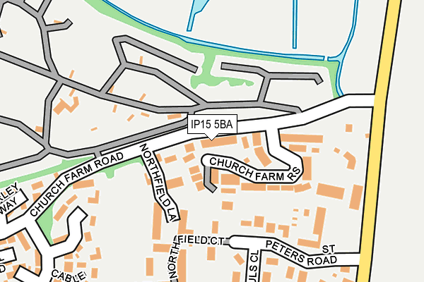 IP15 5BA map - OS OpenMap – Local (Ordnance Survey)