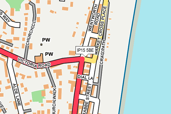 IP15 5BE map - OS OpenMap – Local (Ordnance Survey)
