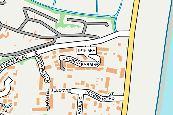 IP15 5BF map - OS OpenMap – Local (Ordnance Survey)